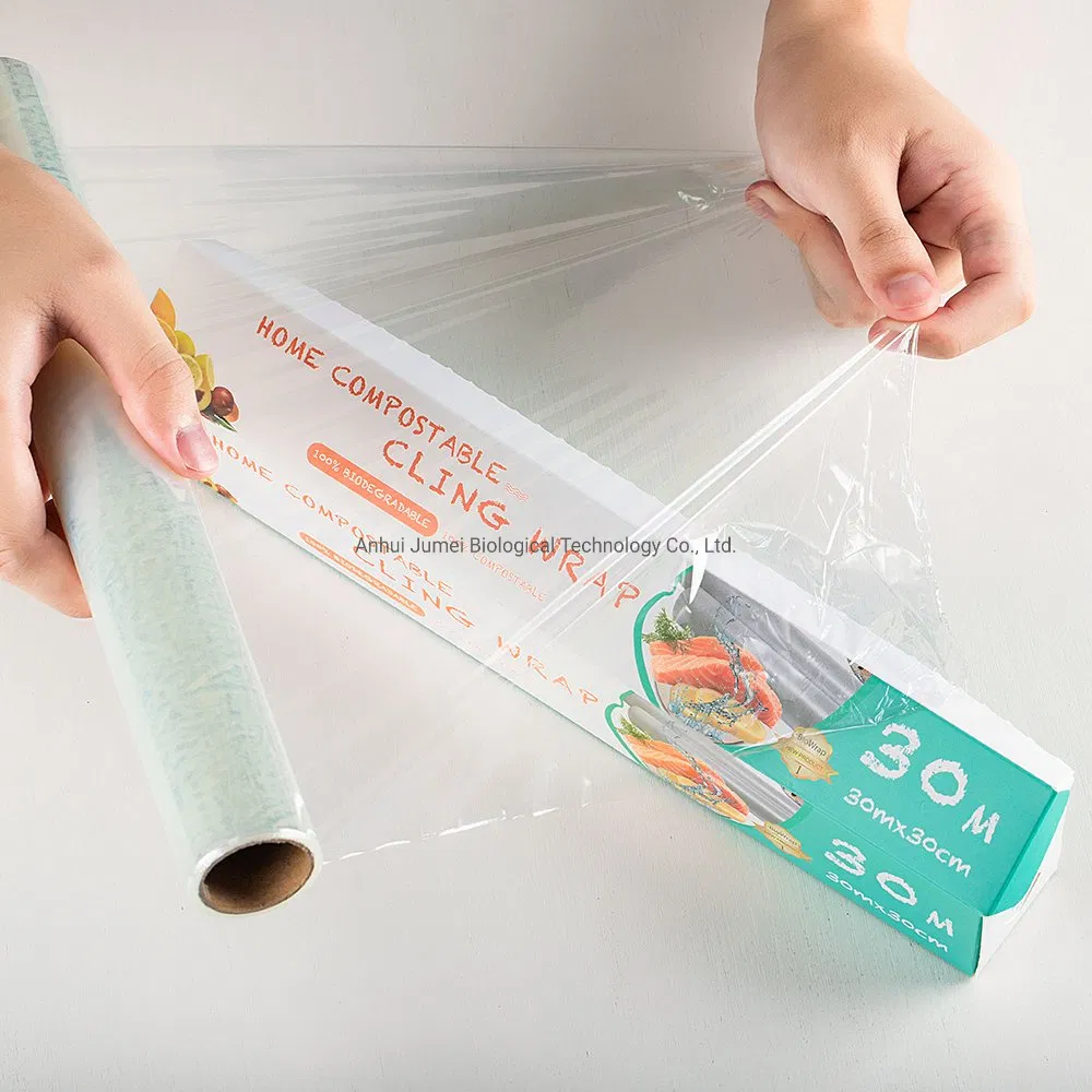 Compostable Slide Cutter Food Wrap Film Service Packaging Cling Film for Food Fresh