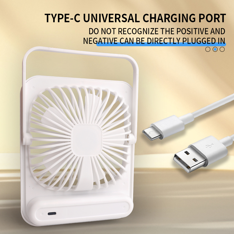 USB вентилятор настольный с цифровым дисплеем, 5 скоростей