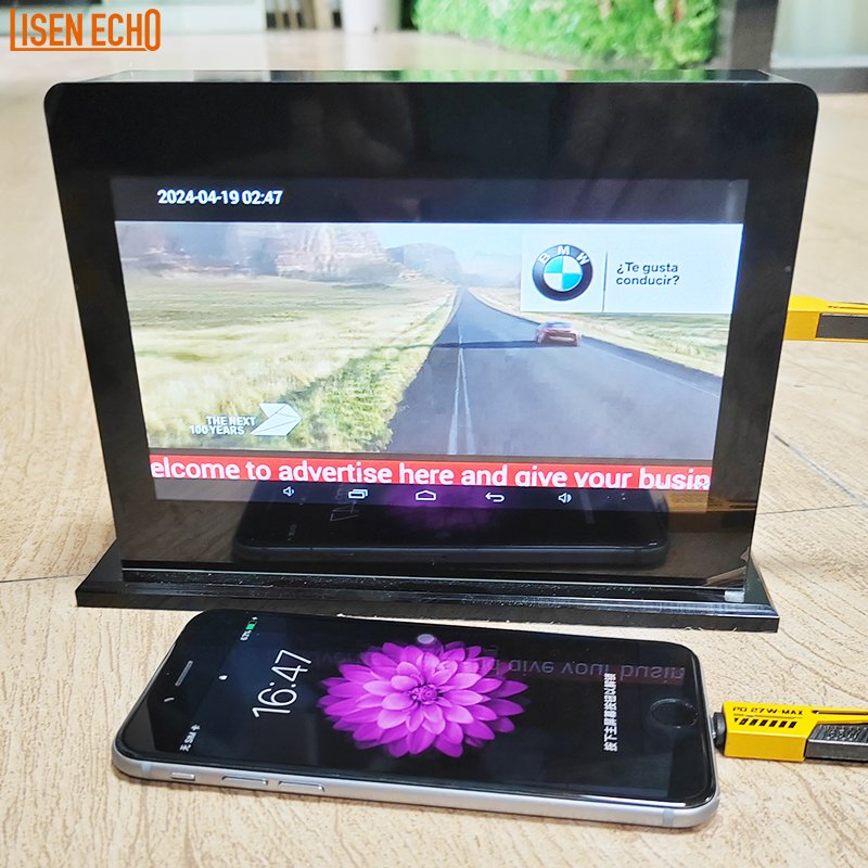 Innovative Battery Powered Interactive Ad Equipment Advertising Player Android Table Stand Kiosk Digital Signage