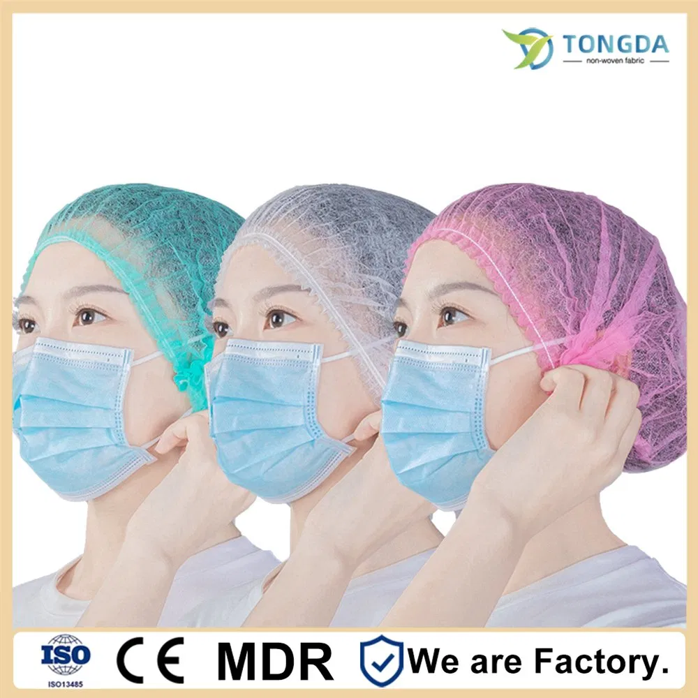 Disposable Non-Woven Clip Mob Caps Hairnets Head Cover Caps