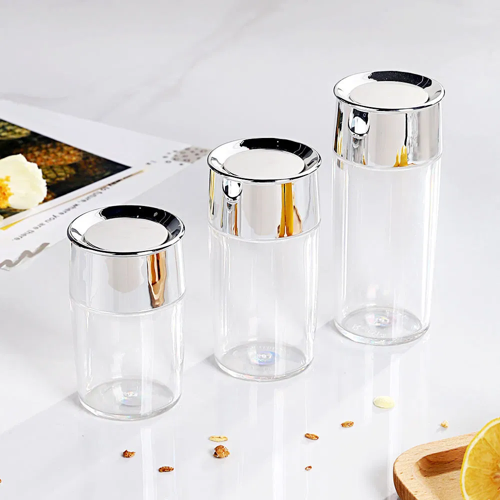 Plastic Oil Bottle - Silver Lid Soy Sauce Bottle for Restaurants