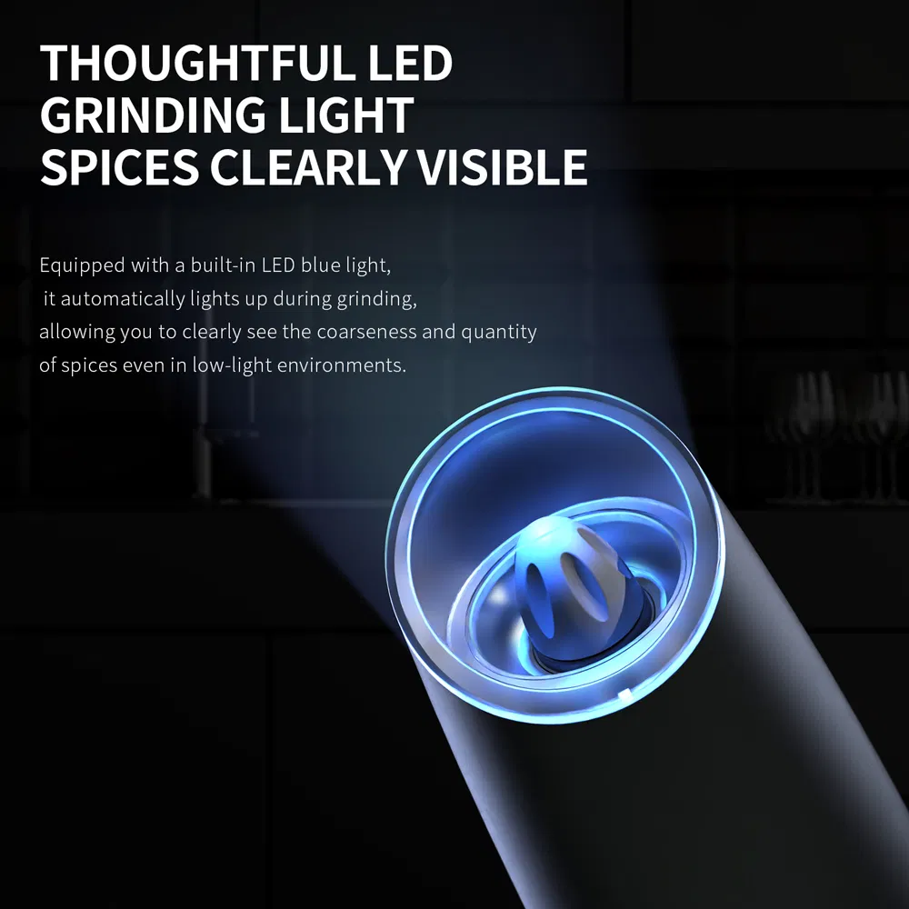 Automatic Gravity Pepper Mill Battery Operated Electric Salt and Pepper Grinder Set