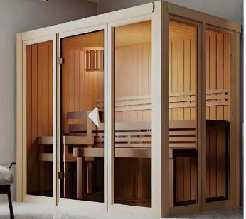 Canadian Hemlock 4 Person Modern Home Sauna Outdoor Sauna