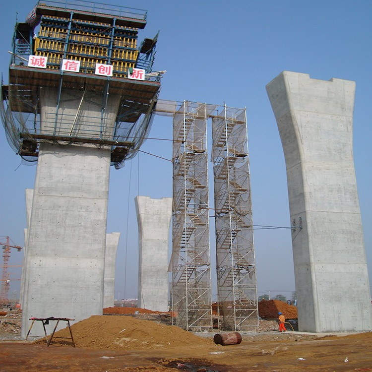 Scaffolding Tower and Steel Prop in Use for Concrete Construction