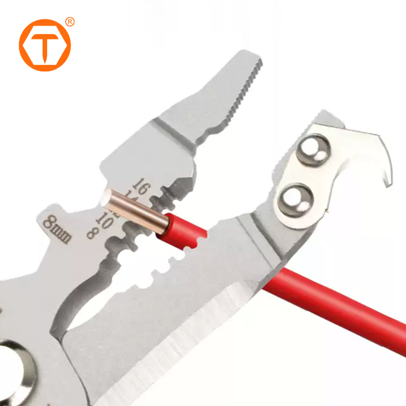 18 in 1 Stainless Steel Electrician Multifunctional Folding Crimper Tool Small Foldable Wire Cutter Stripper Hand Plier