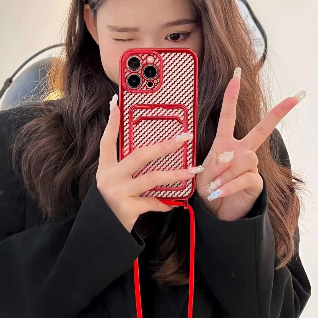 Чехол с лямкой для iPhone 11-14 Pro Max, X, 6-8 Plus