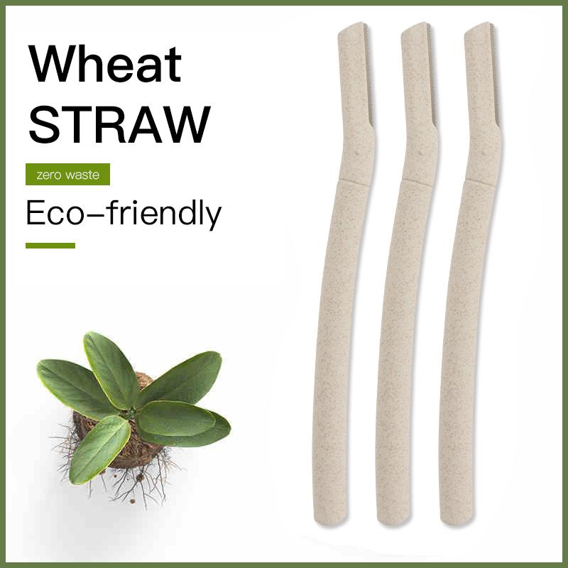D115 Hot Sell Wheat Straw Eyebrow Razor (Pack of 3)