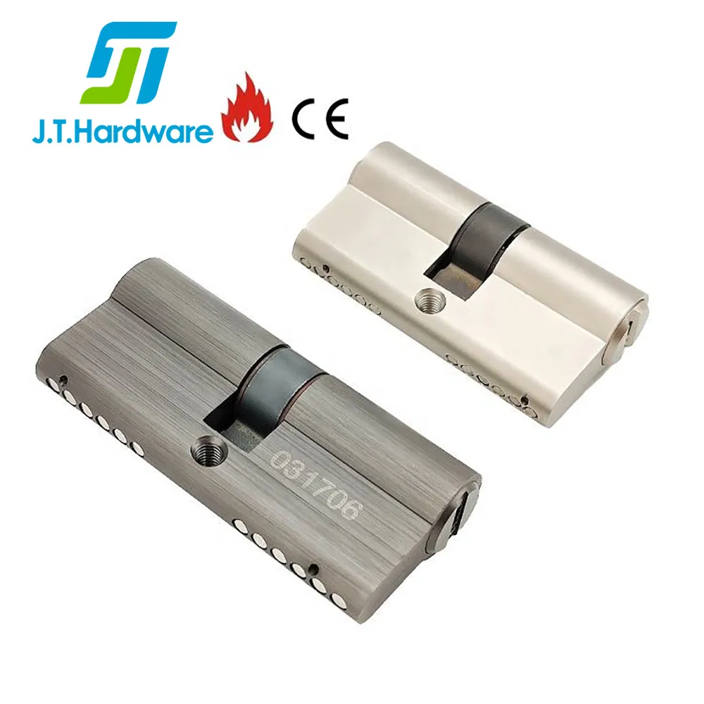 Modern CE Fire Rated Wood Door Hardware Euro 12 Pins Solid Brass Double Keys Cylinder Security Anti-Drill Door Lock Cylinders