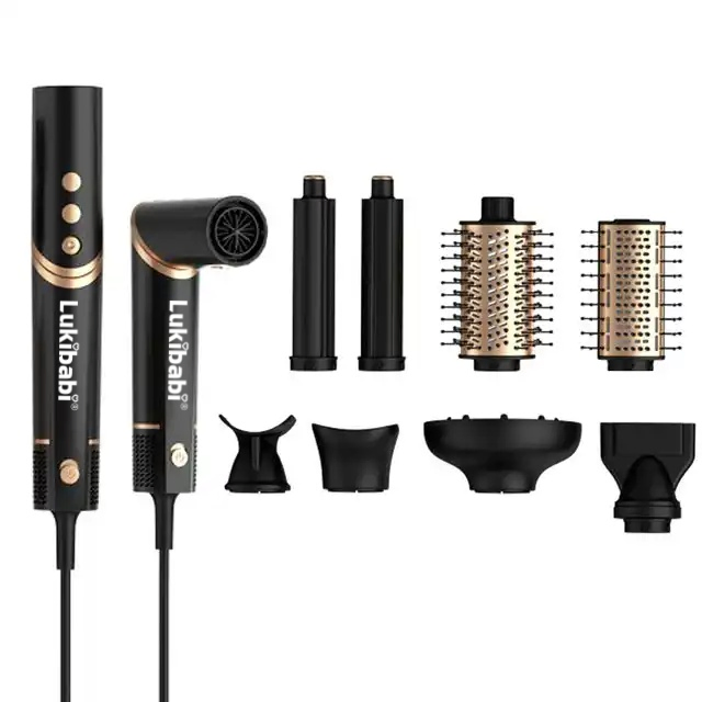 8 in 1 Hair Dryer Brush Curler Hair Straightener Comb Negative Ion Foldable High Speed BLDC Hair Blow Brush Dryer