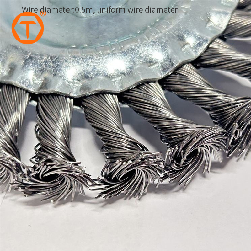 Round Knotted Wire Wheel Braided Steel Angle Grinder Brush for Grinder