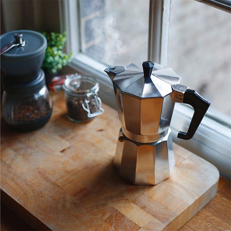 Heaybao Aluminum Espresso Coffee Maker Moka Pot Espresso Coffee Maker Portable French Coffee Maker for Household