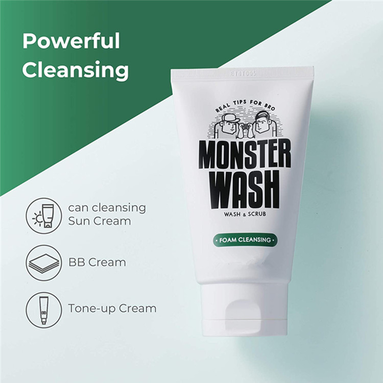 Natural Charcoal Face Wash for Acne Mens Facial Cleanser