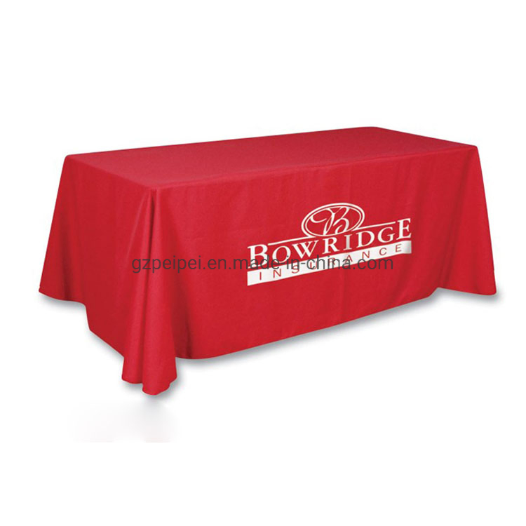 Promotional Display Products Item Advertising Table Cover Rectangle Party Custom Table Cloth Logo