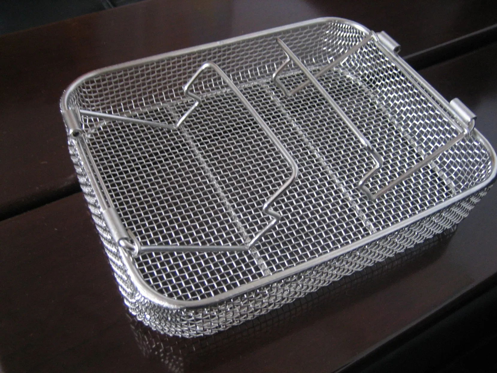 Stainless Steel Kitchen Deep Fryer Basket Removable Handle Kitchen Fry Basket