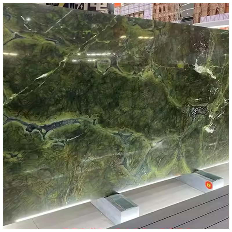 Luxury Dark Green Vitoria Regia Quartzite Slabs for Tables and Countertops