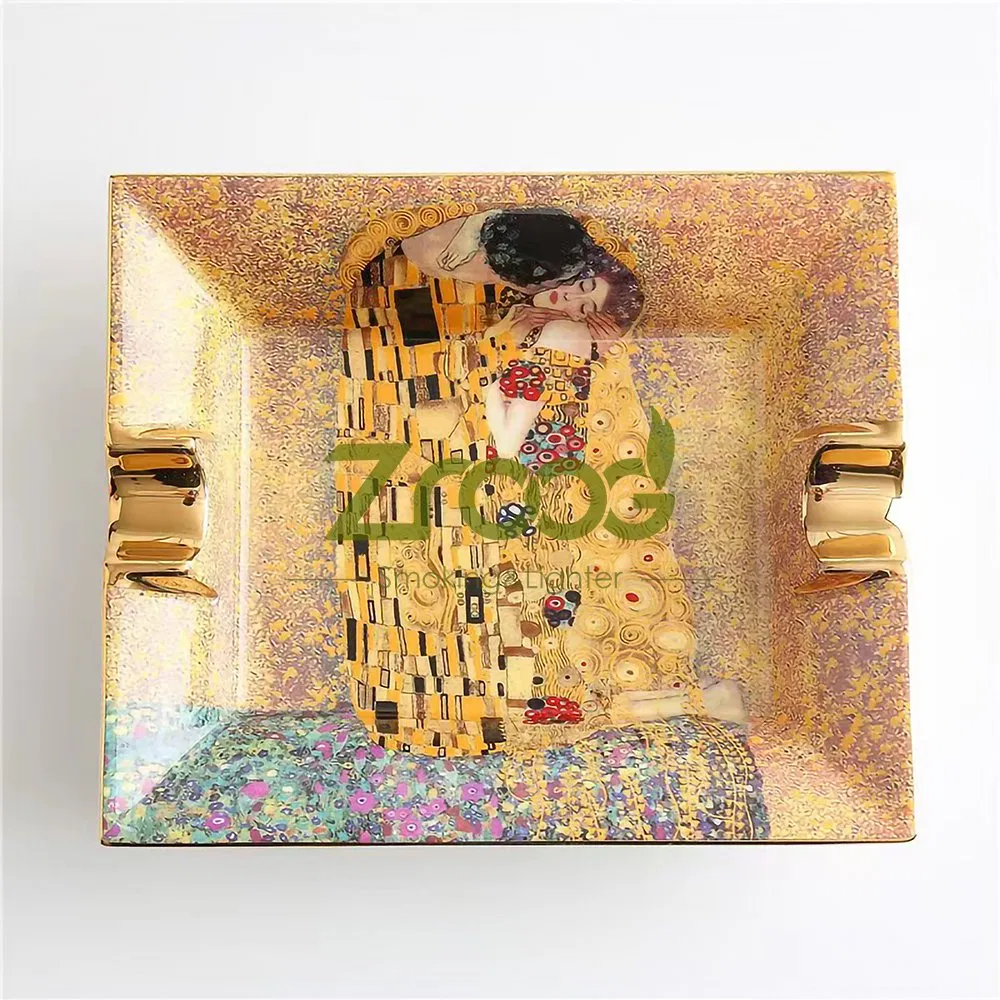 Cigar Ashtray Large Ceramic Cigarettes Ash Tray for Men Travel Indoor Outdoor