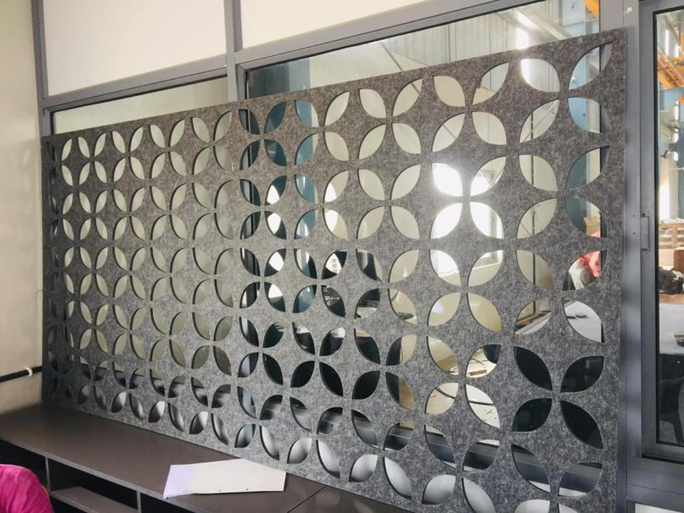 Carved Featured Polyester Fiber Acoustic Panel