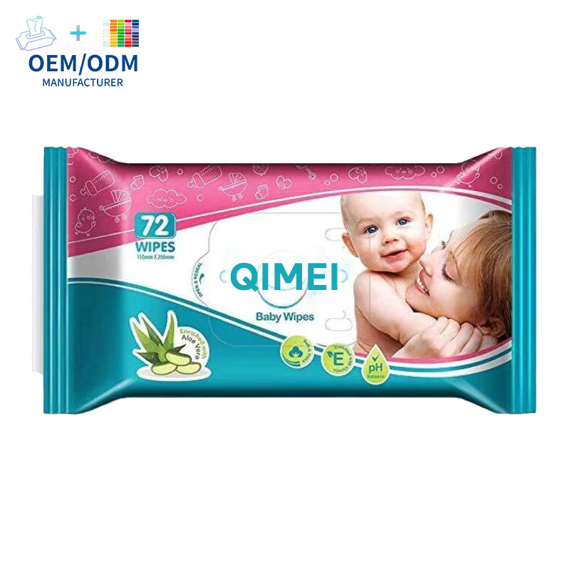Wholesale Customized Super Soft Biodegradable Baby Wipes Cleaning Wet Wipes for Baby Natural Non Irritating Aloe Vera Baby Wipes Wet Tissue