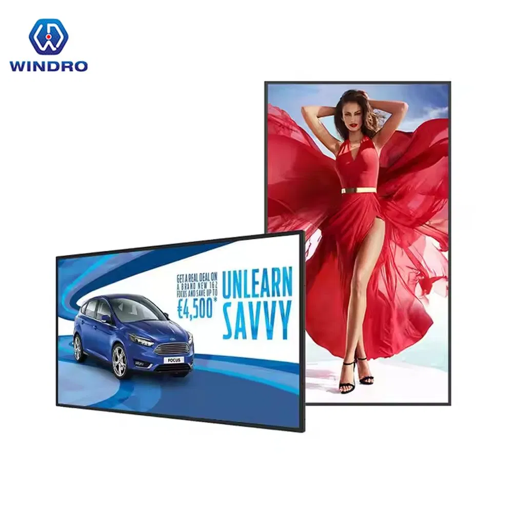 High Brightness LCD Display Monitor Window Advertising Screen 500-3000nit Digital Signage Wide Color Gamut for Retail Stores Shopping Malls