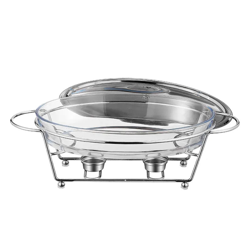 3.0L Gold Chafing Dishes Buffet Set Glass Soup Pots Food Warmer for Catering, Party, Wedding, Banquet, Events