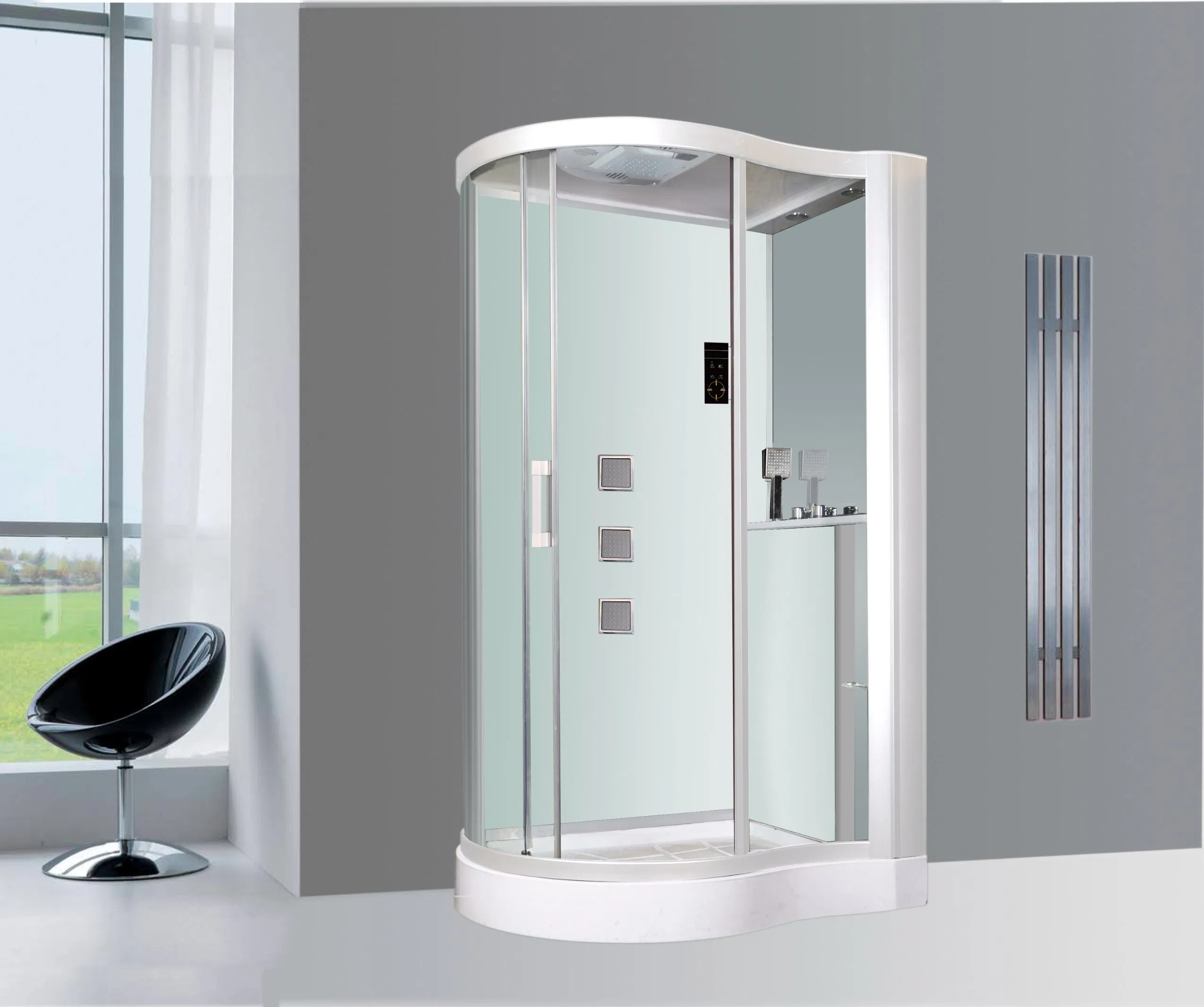 Irregular Low Shower Tray Computer Sliding Glass House Steam Room
