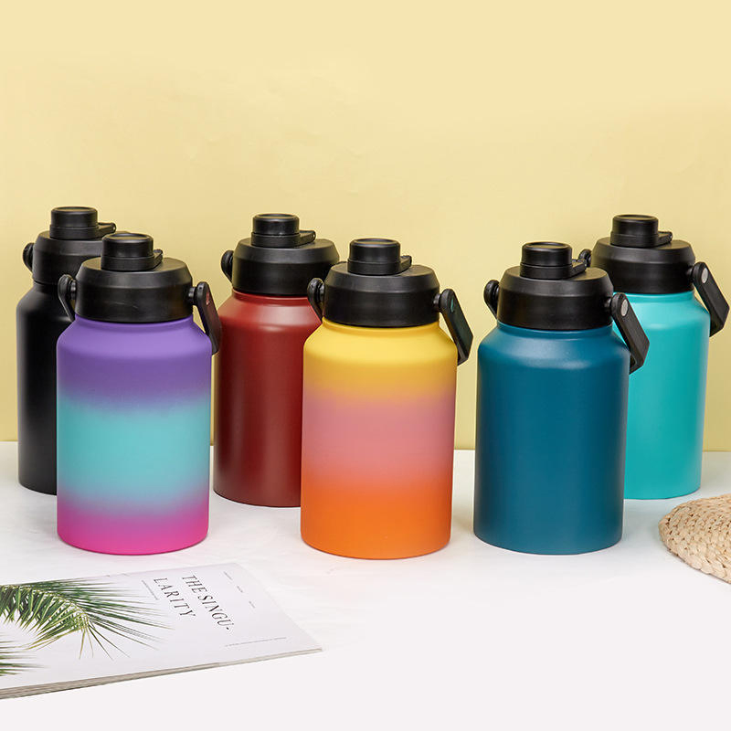 Large Capacity Outdoor Hiking Camping Water Bottle Stainless Steel Vacuum Flask Water Bottle Big