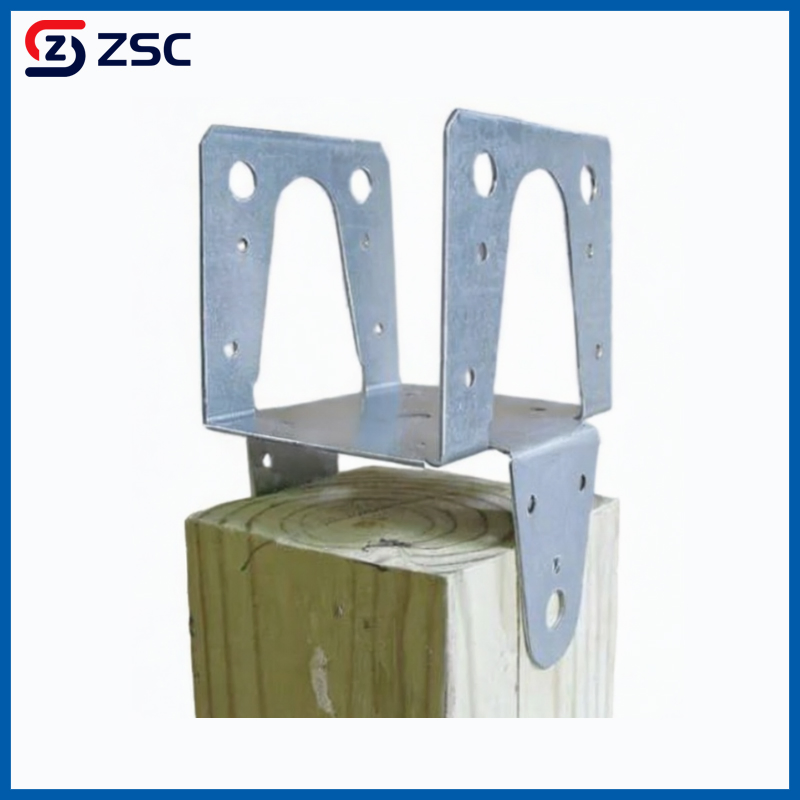 Custom Metal Galvanized Steel Mounting Bracket Stanchion Holder