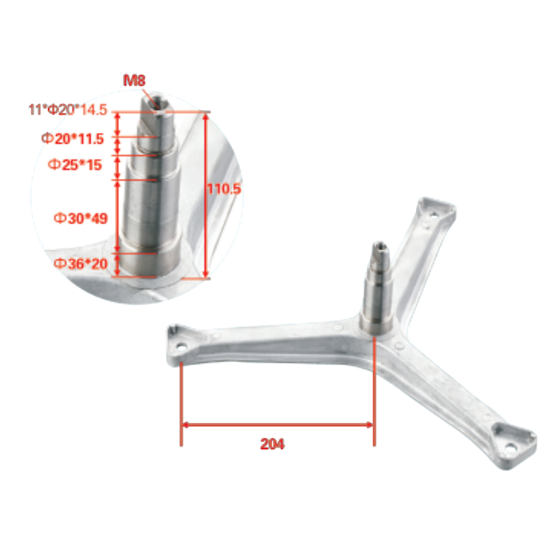 Washing Machine Spare Parts Tripod Steel Bracket Drum Shaft Washing Machine Shaft Spider