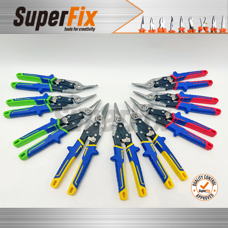 Professional High Quality Aviation Tin Snip Scissors Multifunctional Cutting Sharp Scissors Straight, Left, Right