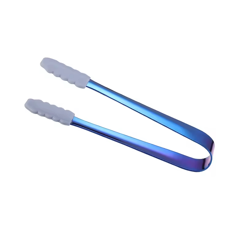 Kitchen Gadgets Bar Tools Stainless Steel Lemon Slice Sugar Bread Tong Ice Clip Ice Cube Food Tongs Silicone Tongs Kitchen