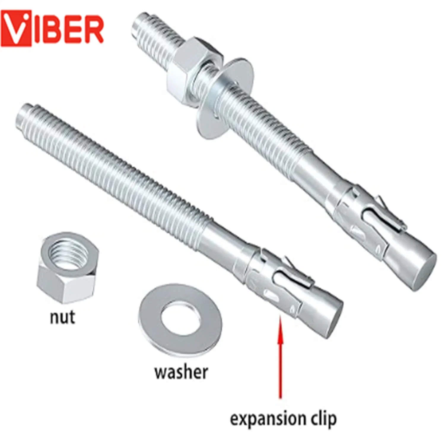 Клиновой анкер 3/8" x 3" из нержавеющей стали для бетона
