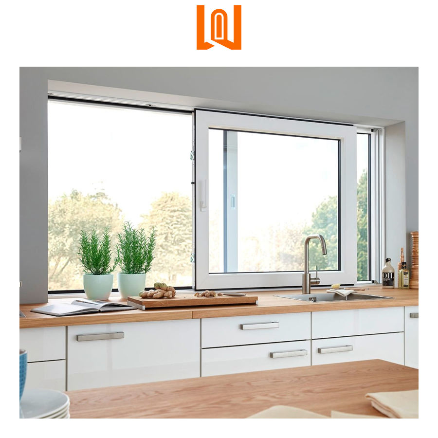 Wanjia Outside Plastic Sliding Glass Window Horizontal Sliding Balcony Window