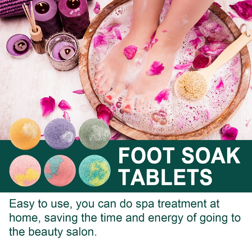Online Wholesale in Stock Soak Foot Bath Tablets Natural Herb Foot Bath Health Care Skin Feet Effervescent Pills for Relaxing Detox Health Care Tablet