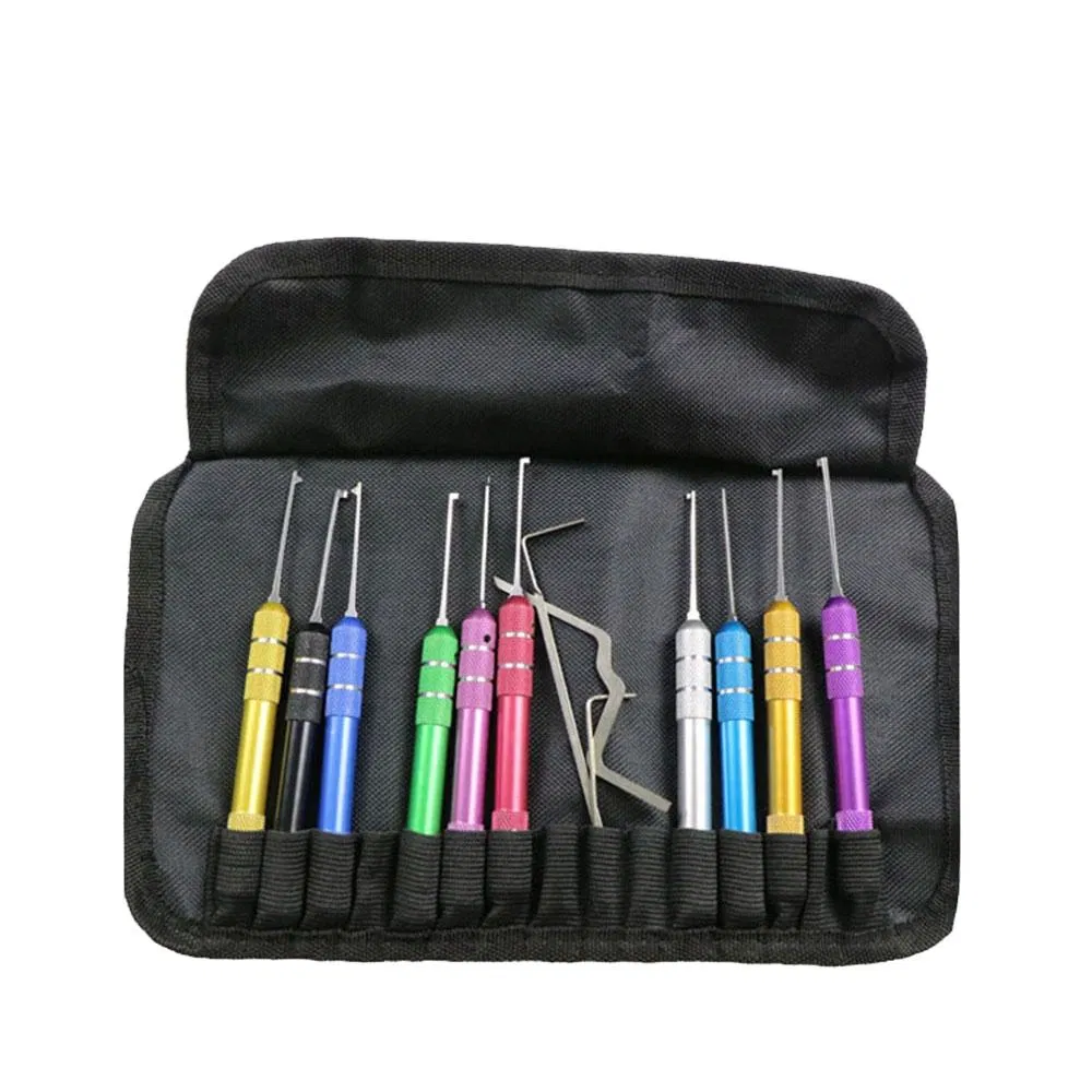 13 Pieces Training Lockpicking Tools Transparent Padlock Extractor Lock Pick Locksmith Tool Set