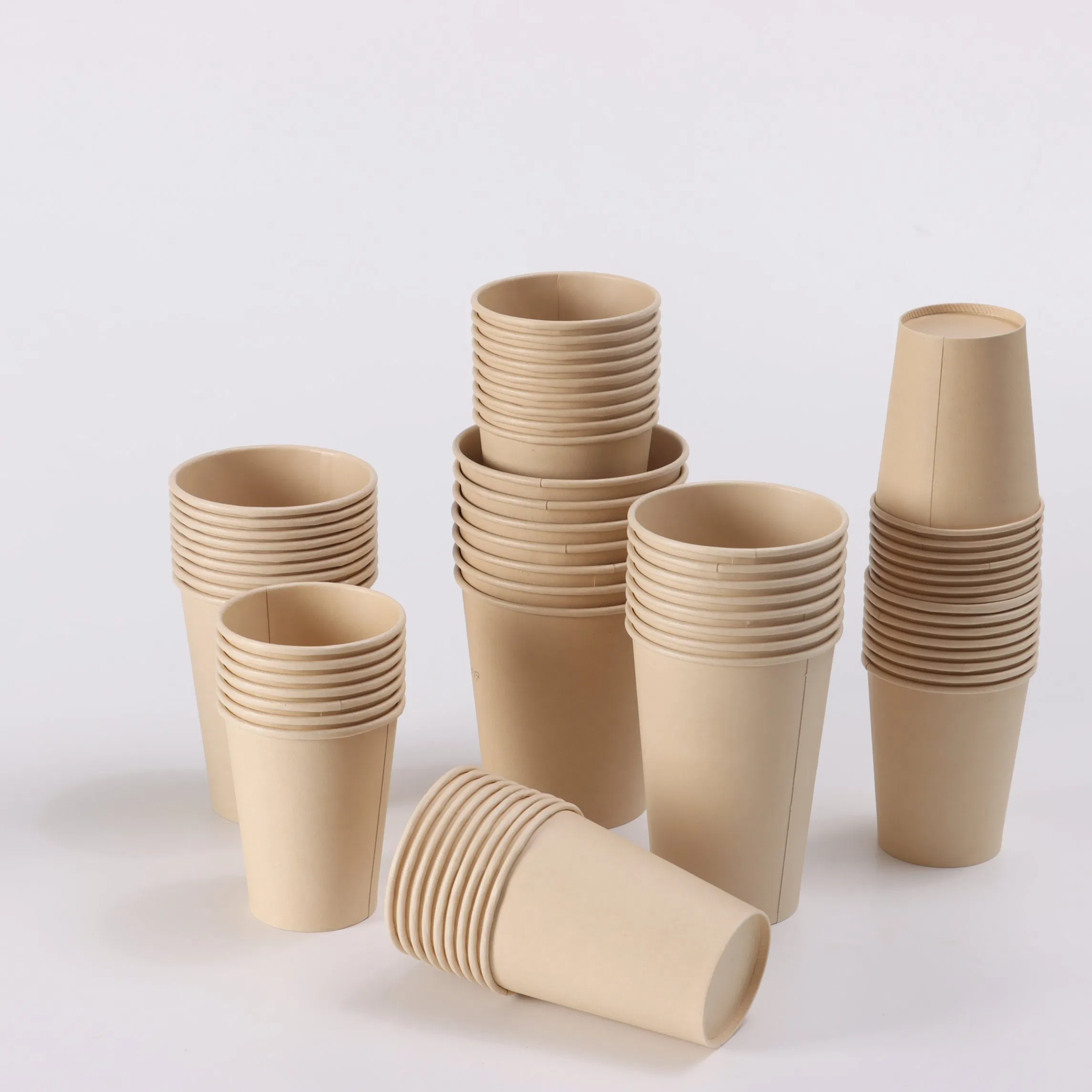 Бумажный стакан 7oz из бамбуковой пульпы, крафт