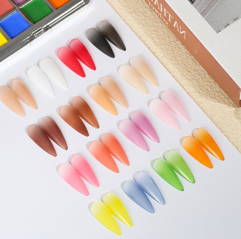 Newest DIY Ombre Nails Art Pigment 16 Colors Gradient Effect Nail Powder
