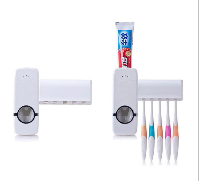 Hot-Selling B535 Multi-Function Toothbrush Rack+ Toothpaste Dispenser Toothbrush Holder