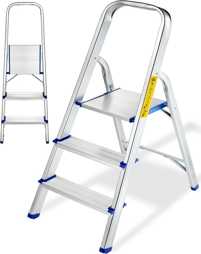 Durable Aluminum Alloy Lightweight Household Folding Step Ladder for Daily Tasks