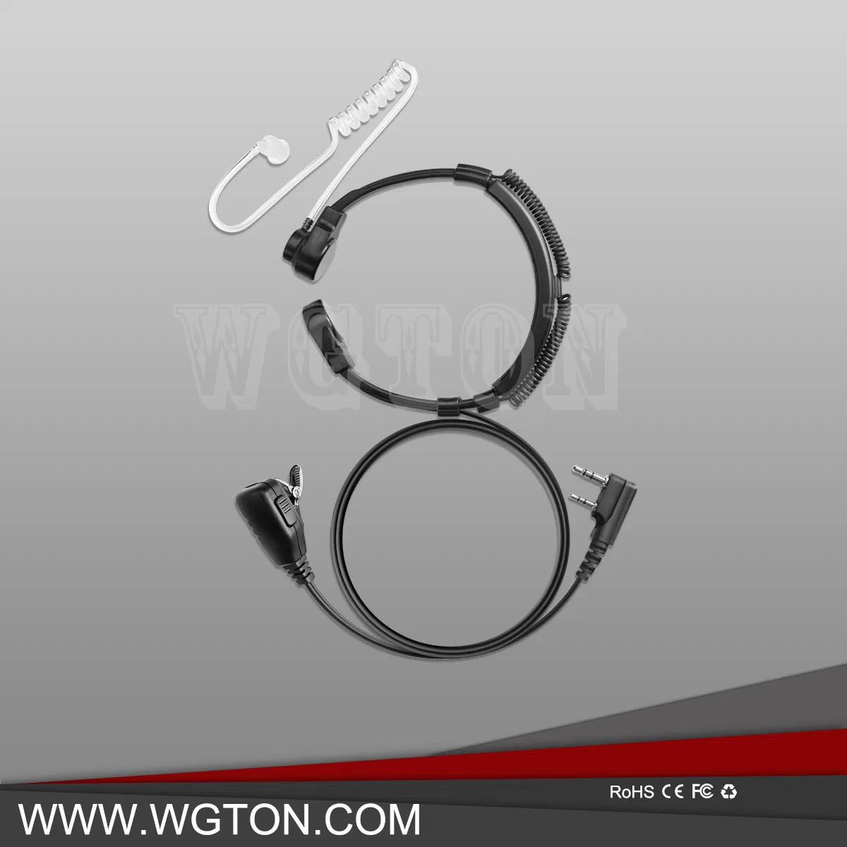 Горловой микрофон для рации с наушником