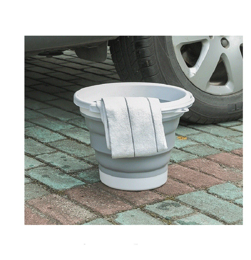 10 L Collapsible Bucket Portable Folding Water Container Space Saving Bucket for Washing, Camping, Hiking and Home Bl16437