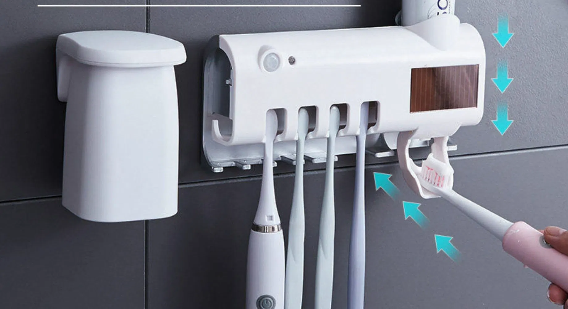 Держатель для зубных щеток с УФ-стерилизацией