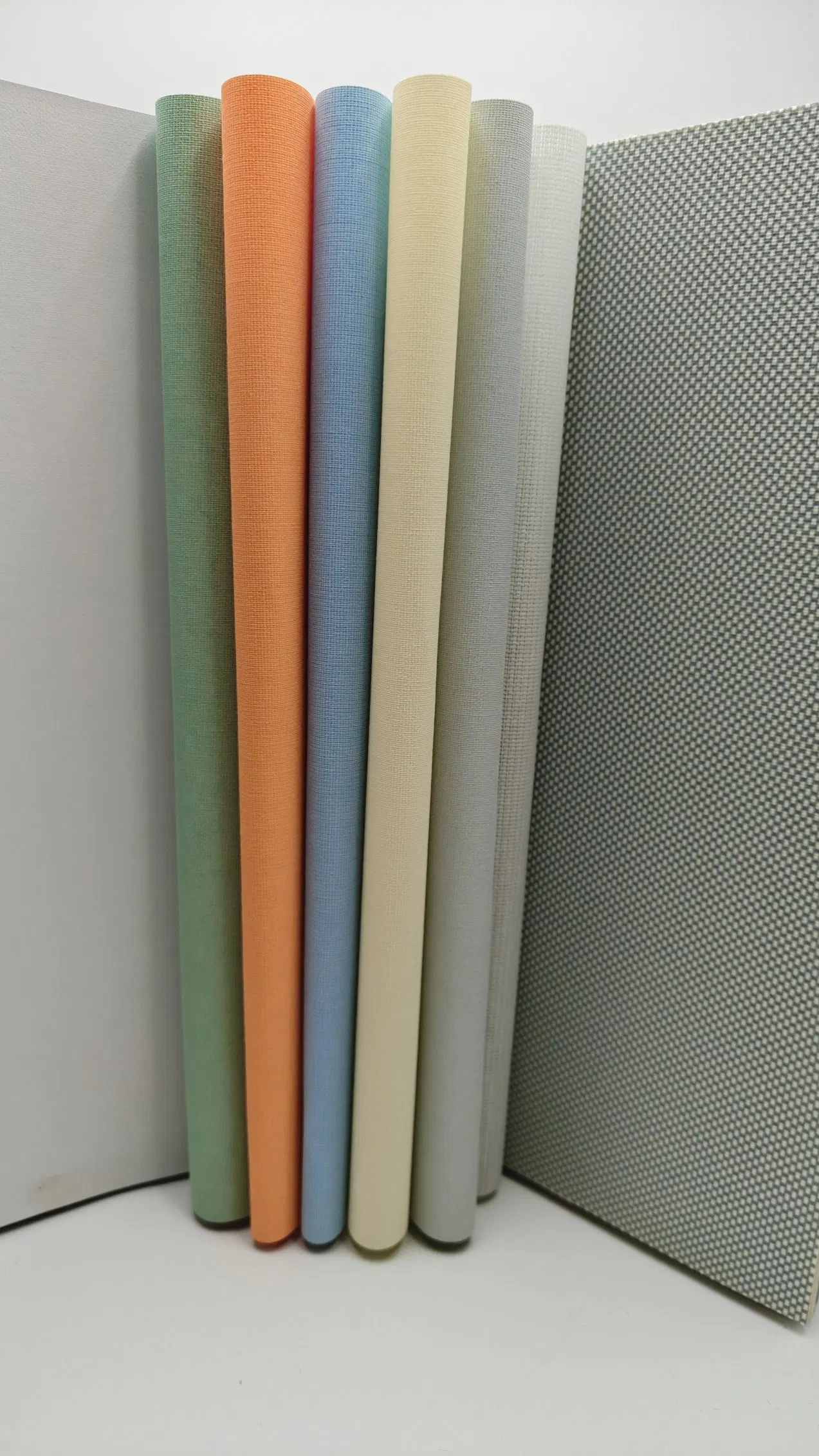 Total Blackout Foam Coated Silver Roller Blind Fabric - Sky Blue Plain Weave