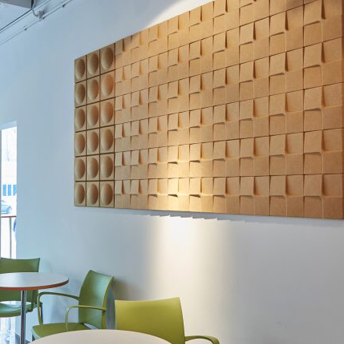 Polyester Fiber 3D Soundproofing Acoustic Panel From Kingkus