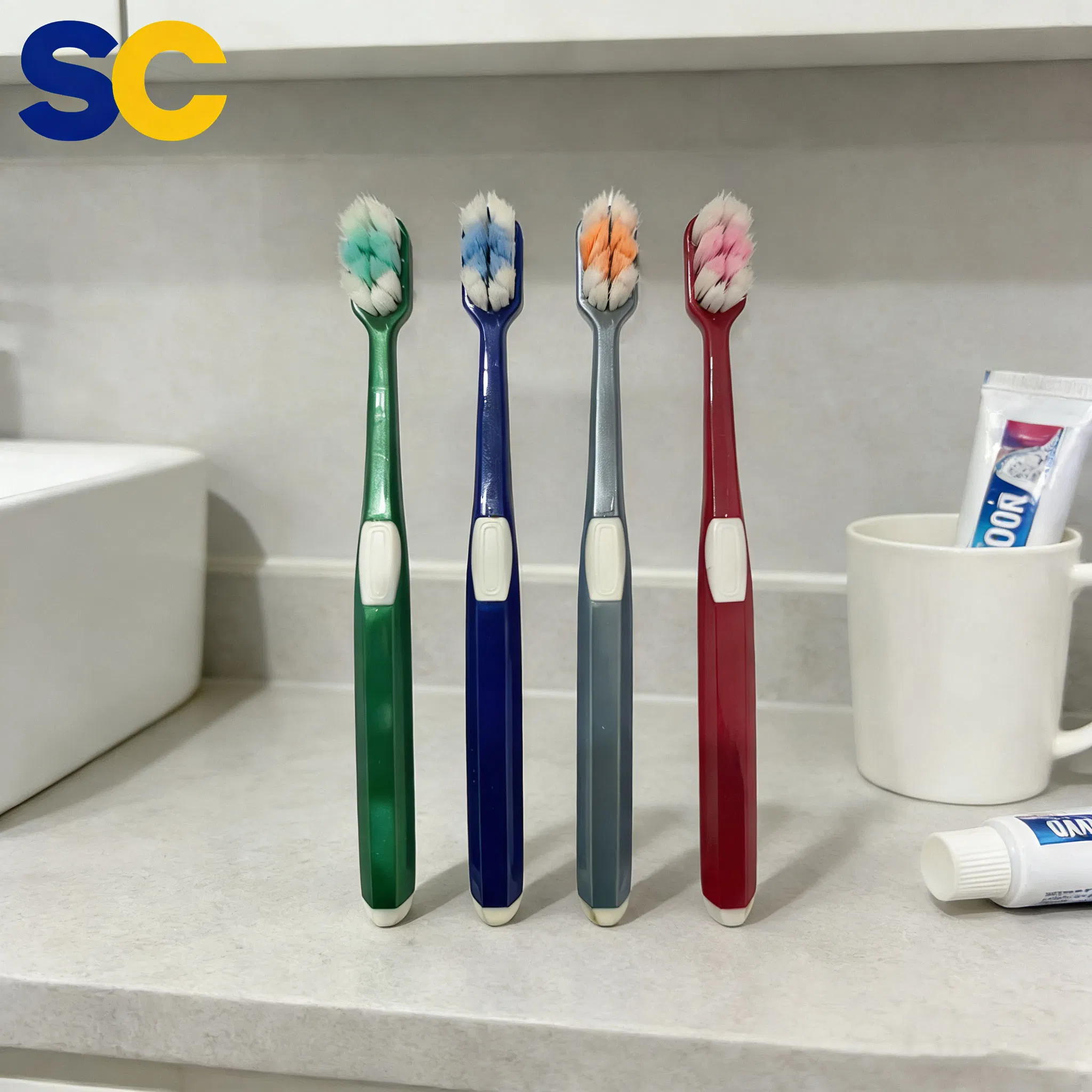 Adult Toothbrush Non-Slip Handle Do Not Harm Gums with Soft