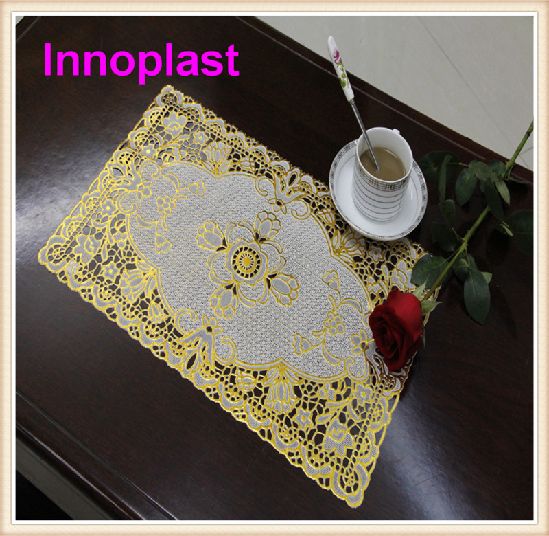 PVC Gold Silver Lace Placemat