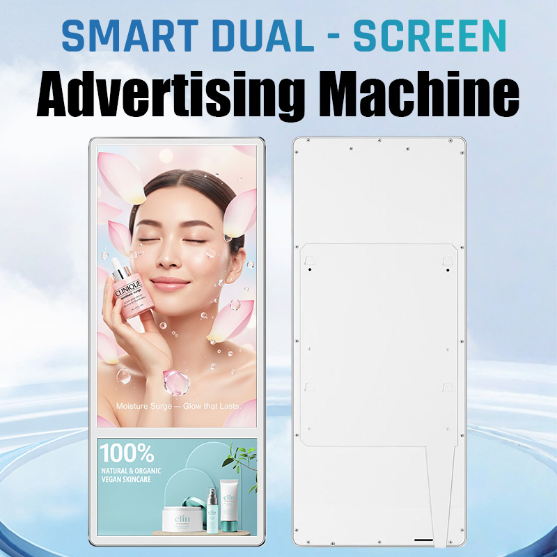 Smart Split Screen Elevator 18.5 10.1 Inch Drill-Free Digital Signage Android 11 Commercial Display
