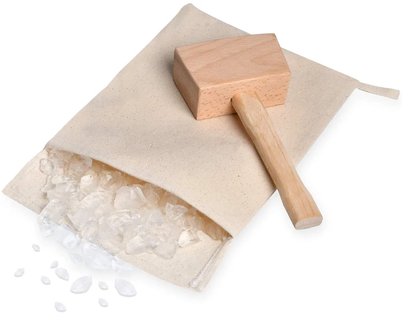Crushing Wooden Hammer and Ice Maker Bag Kit in The Home Party Bar Lewis Bag Ice Mallet Crusher