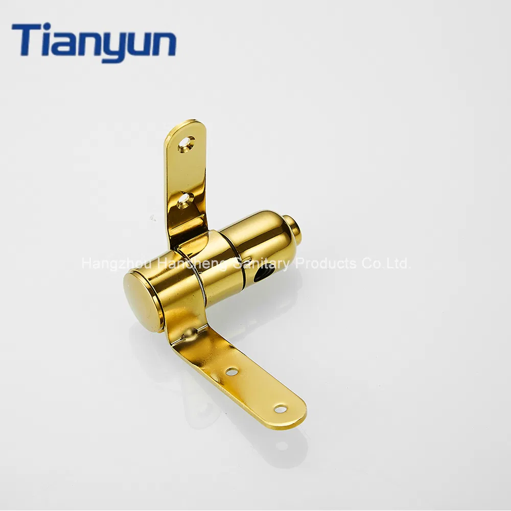 OEM Sleek Metal Toilet Seat Hinge Zinc Alloy Soft Close Hinge with Gold Polished