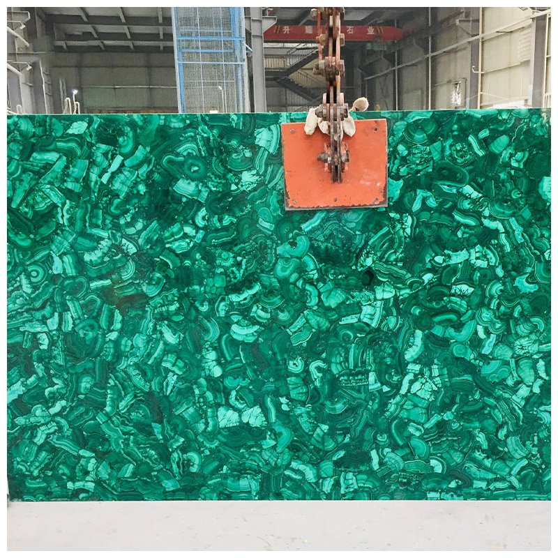 Luxury Brazilian Green Malachite Gemstone Slabs for Tables and Countertops