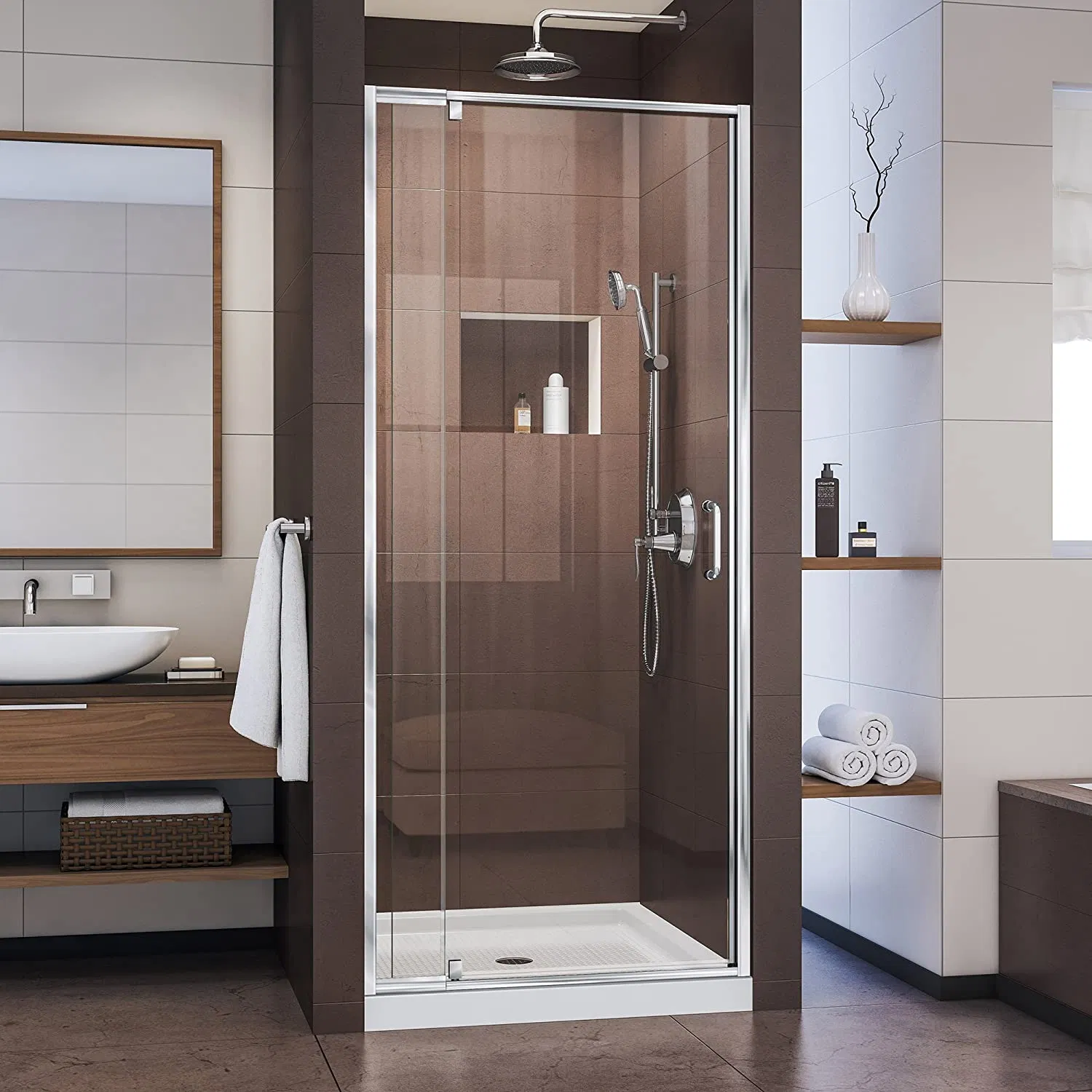 Rectangular Shower Base with Single Threshold and Center Drain (BD-3002)